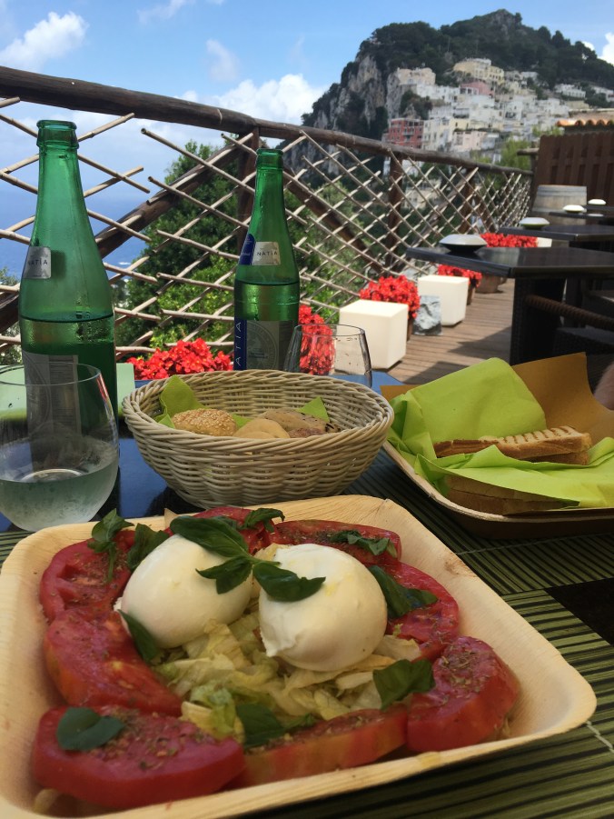 caprese, capri, isle, italy, naples, centrale, eats, salad, fresh